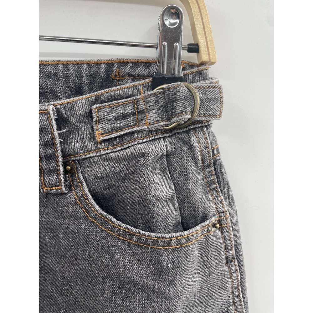 NWT Edikted Wide-Leg Jeans Women's Small Gray Washed Denim High Rise 100% Cotton - Picture 6 of 13